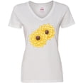 thumbnail image 3 of Inktastic Yellow Sunflowers Women's V-Neck T-Shirt, 3 of 5