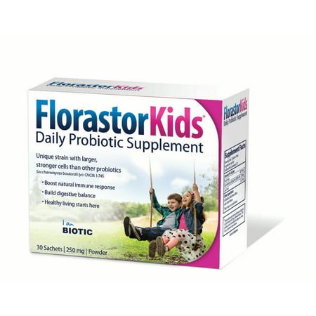 FlorastorKids ® Supplément quotidien probiotique en poudre 250mg 30 ct Boîte sachets