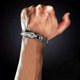 thumbnail image 3 of Men Chain Retro Silver Dragon Head Dragon Scale Bracelet Hip Hop Exaggerated Punk Bracelet, 3 of 3