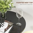 thumbnail image 4 of Modern Round Bar Table - Black High Top Bistro Table for 2 - MDF & Steel Kitchen Dining Table, 23.6" Diameter, 40.2" Height, 4 of 7