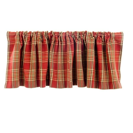 - Glenna Jean Carson Window Valance, Red Plaid