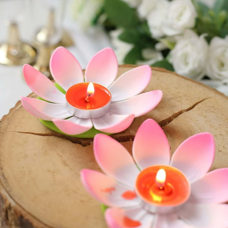 5 Unids Lámpara De Loto Deando Lily Candle Lotus Tealight