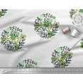 thumbnail image 2 of Soimoi Poly Georgette Fabric Leaves & Floral Block Print Fabric by Yard 42 Inch Wide, 2 of 3