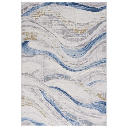 SAFAVIEH Palma Sherisse Abstract Area Rug, Beige/Light Blue, 5'5" x 7'7"