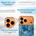 thumbnail image 6 of Case For Apple iPhone Air / 17 Pro / 17 Pro Max Series Case, Slim Thin Transparent Flexible Clear TPU Shockproof Phone Case For iPhone 17 Series, blue and gold marble texture, 6 of 6