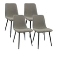 thumbnail image 3 of Dining Chairs Set of 4, Modern Kitchen Dining Room Chairs,Upholstered Dining Accent Side Chairs in Linen Cushion Seat and Sturdy Metal Legs ,Light Gray(Set of 4 Chairs), 3 of 8