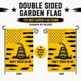 thumbnail image 5 of Don't Tread On Me Flag Gadsden Flag Double Sided Patriotic Rattlesnake Garden Flag Fade Resistant USA Tea Party Outdoor Hanging Decor 12x18 Inch, 5 of 5