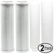 2-Pack Replacement for Filter Kit for Watts WP-ST6DM RO System - Includes Carbon Block Filters, PP Sediment Filter & Inline Filter Cartridge - Denali Pure Brand