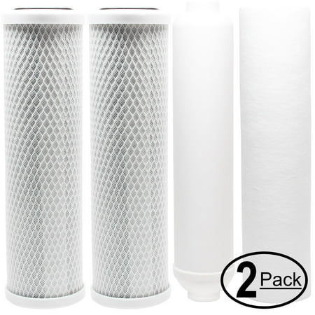 

5-Pack Replacement for Filter Kit for APEC ROES-PH75 RO System - Includes Carbon Block Filters PP Sediment Filter & Inline Filter Cartridge - Denali Pure Brand