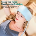thumbnail image 6 of Electric Head Massager with Heat and Vibrations,Electric Migraine Relief Cap Massager, Eye & Head Massager with 6 Airbags and 3 Heat Modes, Smart Temple Massager Sleep Aid, Stress Relaxation,Blue, 6 of 12