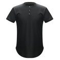 Mens TShirts Solid Color Summer Fashion Trend Sports Elastic Slim Fit