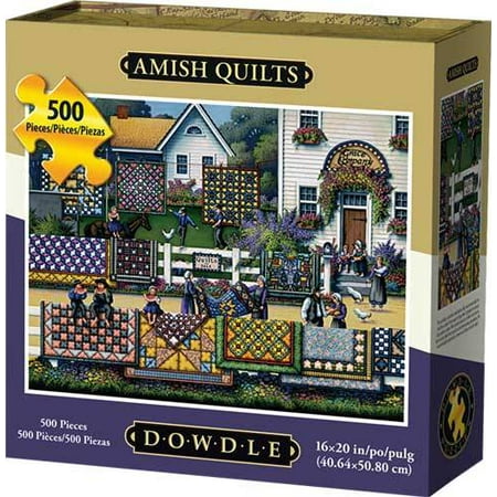 Dowdle Jigsaw Puzzle - Amish Quilts - 500 Piece - Walmart.com