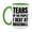 White/Light Green, variant on Funny Baseball Mug - "Tears Of The People I Beat At Baseball" - 11Oz Or 15Oz Ceramic Coffee Cup