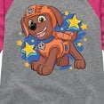 thumbnail image 3 of Paw Patrol - Zuma Sketch - Toddler & Youth Girls Raglan Graphic T-Shirt, 3 of 6