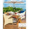 thumbnail image 5 of Outdoor Tablecloth with Umbrella Hole & Zipper, Orange Pumpkins Leaves Rectangle Tablecloth 60x102 Inch, Fall Sunflowers Country Farm Patio Table Cover Waterproof Table Cloth for Picnic/Party, 5 of 6