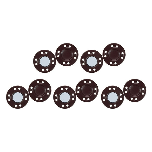 10 pares de botones duraderos de 20 mm, clásicos, para tejer y coser pantalones vaqueros. Café