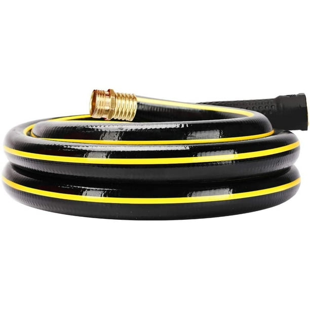 Solution4Patio 5/8 in. x 3 ft. Short Garden Hose, No Leaking, Black Lead- Hose Male/Female Solid Brass Fittings for Water Softener, Dehumidifier,  Vehicle Water Filter, 12 Years Warranty #G-H155B23 