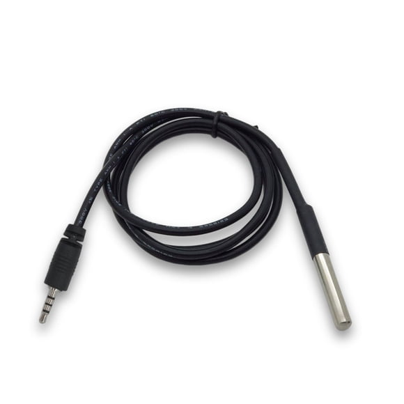 Bearachild Sensor de temperatura del acuario DC 3,1-5,5 V, sonda transductor impermeable desmontable de acero inoxidable, repuestos de 100cm Electrónica