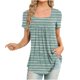 thumbnail image 2 of Fiudx Camisas para Mujer Blusa Holgada de Manga Corta con Cuello Redondo Informal Estampada a La Moda para Mujer, 2 of 5