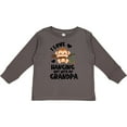 thumbnail image 3 of Inktastic Monkey I Love Hanging out with My Grandpa Boys or Girls Long Sleeve Toddler T-Shirt, 3 of 5
