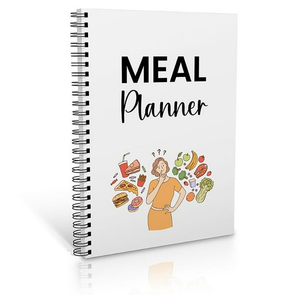 Meal Planning Notebook, Personal Goal Management Journal, Recipe Tracker Organizer for Home Kitchen Food Planning