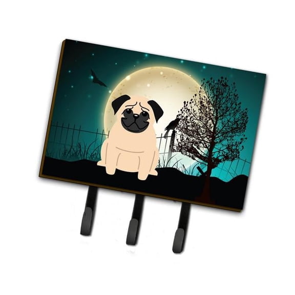 Halloween Scary Pug Fawn Leash or Key Holder
