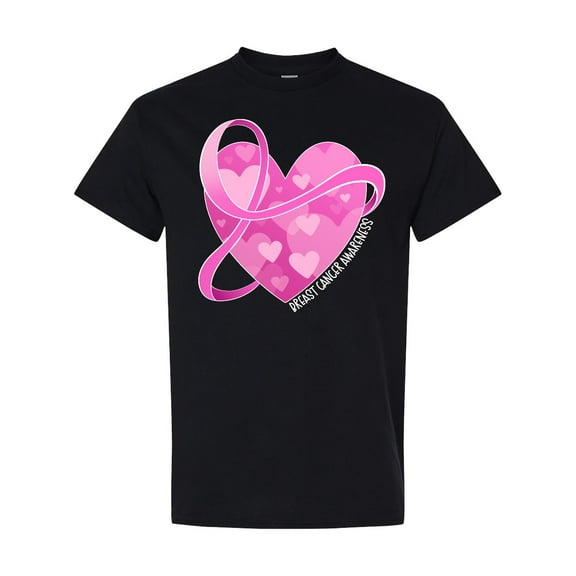 Inktastic Breast Cancer Awareness Pink Ribbon Around Heart T-Shirt