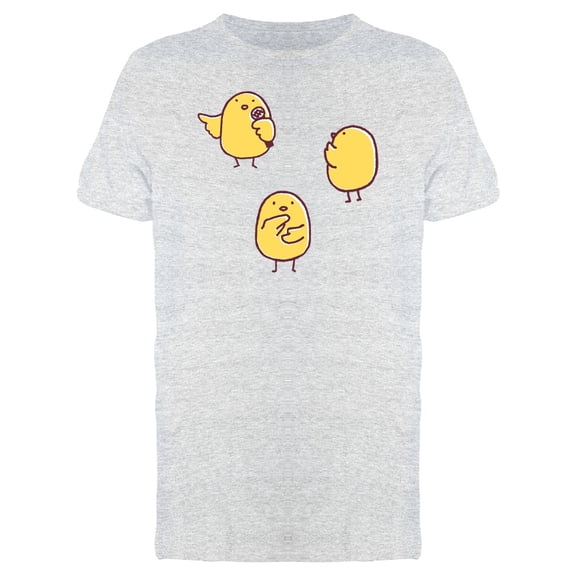 Chicken Doing Standup Cartoon Tee Men's -Image by Shutterstock
