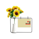 thumbnail image 1 of La guerra no es la respuesta de amor la paz mundial Tarjeta de bendición de jarrón de girasol artificial, 1 of 3