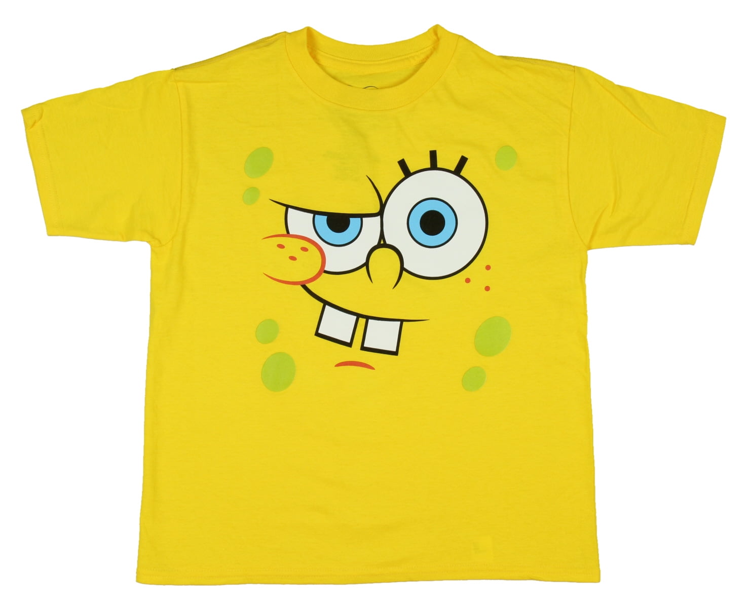 Spongebob Squarepants Boy's Curious Big Face Kids T-Shirt (2XL, 18 ...