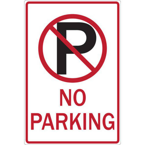 ZING Eco Parking Sign, No Parking Symbol No Parking, 18Hx12W, Engineer Grade Prismatic,... by