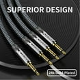 thumbnail image 2 of 3.5mm Nylon Braided Aux Cable 10ft, Audio Auxiliary Input Adapter Male to Male Cord for Headphones, Car, Home Stereos, Speaker, iPhone, iPad, iPod,, 2 of 6