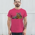 thumbnail image 3 of Tee Hunt Dean Russo Cute Cat T-Shirt First We Steal Your Heart Pet Men's Tee, Hot Pink, Medium, 3 of 5