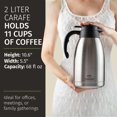 thumbnail image 3 of Thermal Coffee Carafe 68oz / 2L - 12 Hours Hot Beverage Dispenser, Insulated Stainless Steel Carafe for Hot Liquids, Coffee Carafes For Keeping Hot C, 3 of 9