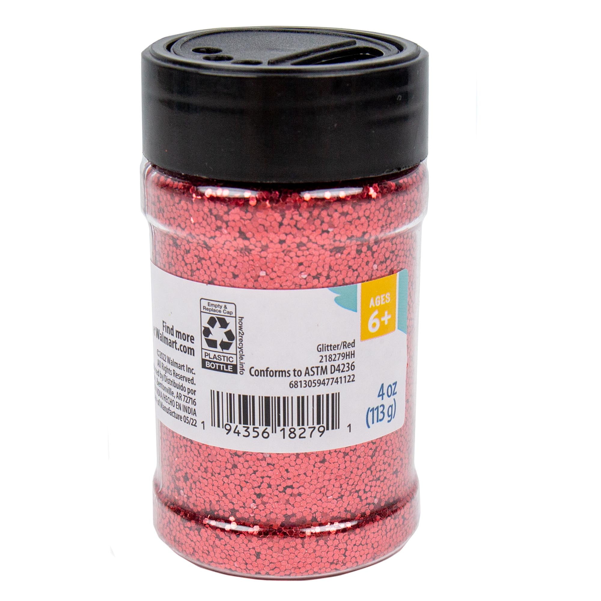 16oz. Round Glitter Shaker with Red Shake and Pour In Lid – Glitter and  Crafts 4U