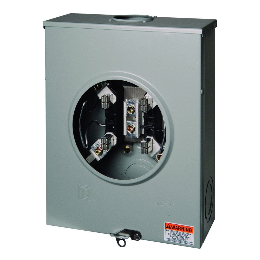 UHTRS212B 200A Ringless Meter Socket With Horn Bypass (4Jaw), Square d