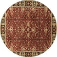 thumbnail image 1 of Ahgly Company Indoor Round Oriental Brown Traditional Area Rugs, 6' Round, 1 of 4