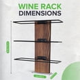 thumbnail image 4 of Clearance Sale - Wall Mounted Wine Rack for 3 Bottles, Metal Wine Storage Organizer, DIY Hanging Bottle Display, for Kitchen, Dining Room, Bar, Cellar, Wine Kitchen Storage, 4 of 4
