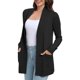 thumbnail image 3 of Chaqueta informal de punto largo con frente abierto para mujer, 3 of 6