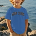 thumbnail image 2 of Little Girls Shirts New York Shirts Graphic Letter Print Short Sleeve Summer Oversized Tops Boy Shirt 4-5 Years, 2 of 4