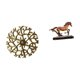 thumbnail image 1 of Figura de caballo de metal para colgar en la pared, escultura decorativa de pared, disco en miniatura, caballo coleccionable de hierro forjado y resin, 1 of 8