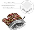 thumbnail image 6 of Balery Leaf And Fruit Pattern Oven Mitts and Pot Holders 4 pcs Set, Kitchen Oven Glove High Heat Resistant 500℉ Oven Mitts with Non-Slip Silicone Surface, 6 of 6