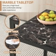 thumbnail image 4 of uhomepro 5 Pieces Dining Table Set, Elegant Marble Top Kitchen Table and Chairs for 4, Upgraded Metal Frame Table and 4 Leather Chairs Perfect for Kitchen Breakfast Nook Bar Small Apartment, 4 of 13