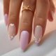 thumbnail image 1 of 24 Uds. De uñas postizas de cabeza ovalada, uñas postizas artificiales de almendra rosa con pegamento, puntas de uñas de cobertura completa, herramientas de manicura DIY Tan Jianjun unisex, 1 of 2
