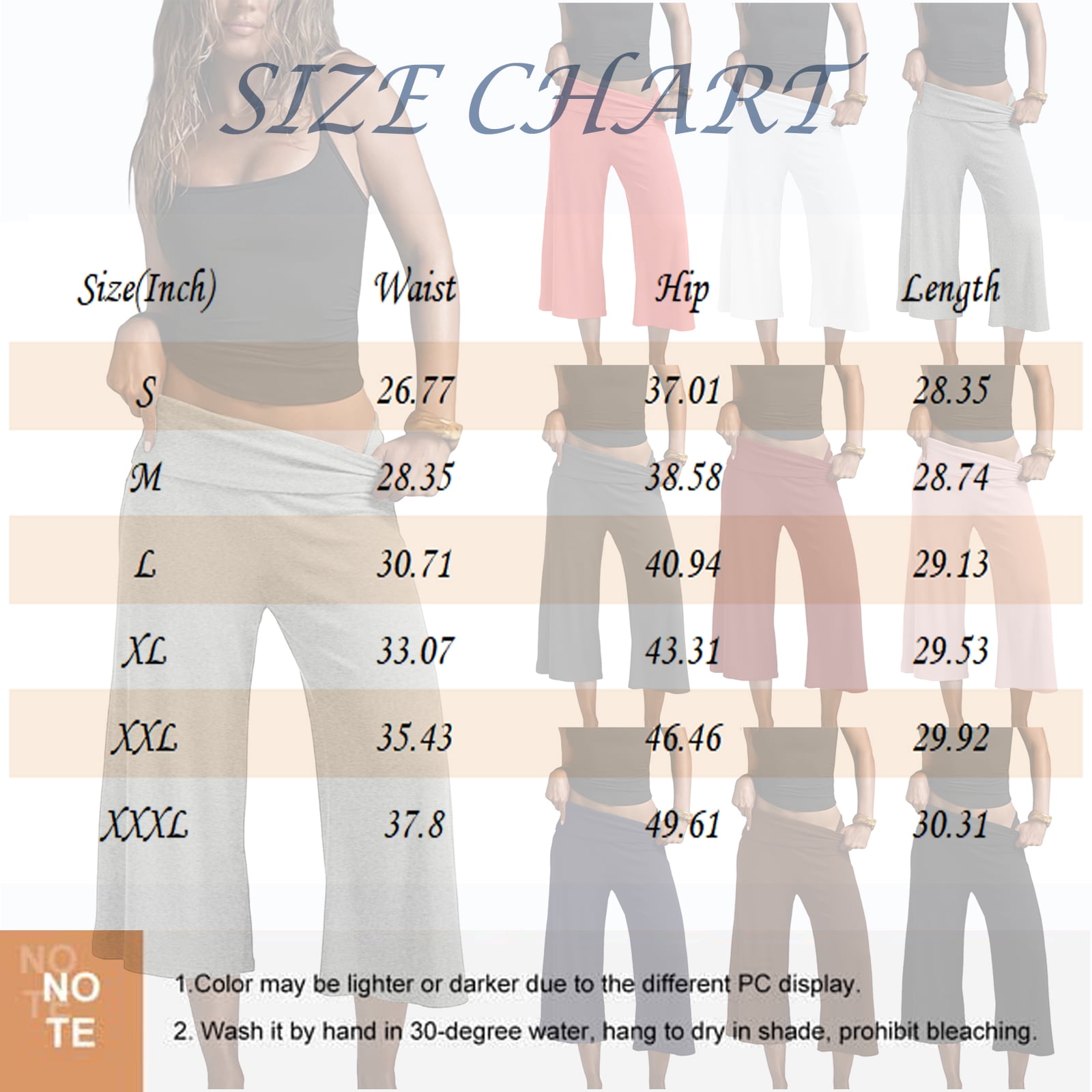 Inglocry Women Fold Over Gaucho Pants Wide Leg Low Rise Flowy Capri Pants Yoga Lounge Cropped Flare Bottoms Culottes Summer Gray M