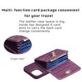 thumbnail image 7 of Nalacover Crossbody Wallet Case for iPhone 15 with Shoulder Strap Lanyard, Elegant Premium PU Leather Card Slots Cover with Metal Lock Button Silicone Shockproof Case, Purple, 7 of 7