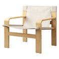 thumbnail image 5 of LiviNest Mid-Century Modern Accent Chair: Wide Armrest Lounge Chair with Removable Linen Fabric & Solid Wood Frame - Comfortable Seating for Home Office & Living Room Use, 5 of 6