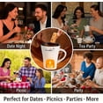 thumbnail image 6 of TISHITA Fondue Mug Chocolate Melting Cup Coffee Cup Butter Melt Pot 130ml Candy Hot Pot for Dessert Home Anniversary Birthday Cooking red, 6 of 9