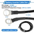 thumbnail image 3 of 1 Pc Cable Inversor de Batería 10 AWG Gauge 10FT 3/8" Lug 5/16" Lug Cable de Batería Universal para Automóvil Vehículo Barco RV Solar Cobre Estañado Negro, 3 of 7