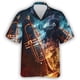thumbnail image 2 of Camisa hawaiana con estampado de instrumentos musicales para hombre, camisas hawaianas con estampado 3D de flores coloridas, blusas casuales de verano de manga corta con solapa, 2 of 5